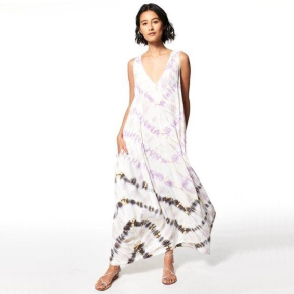 NWT Young Fabulous & Broke Ali mauve tie dye maxi dress, S - Picture 4 of 8